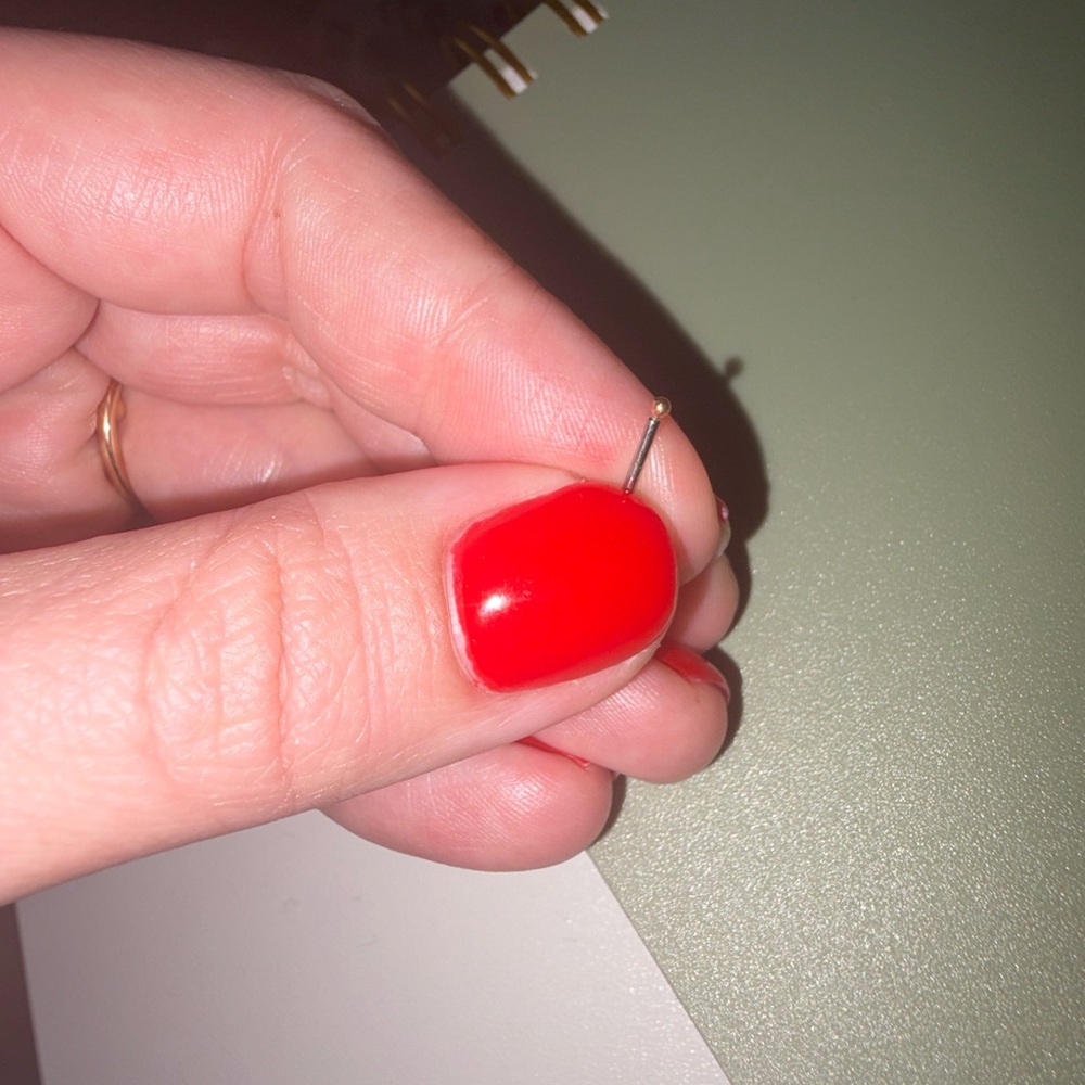 Small Gold Ball Threadless End - image 1